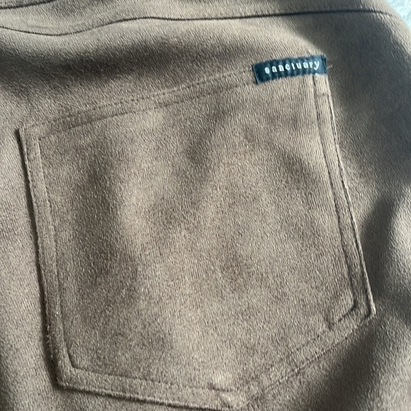 Sanctuary X Anthropologie Mona Chocolate Sueded Legging Size L - Picture 9 of 12